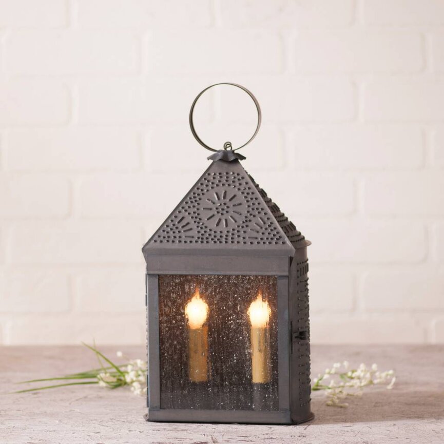 Harbor Lantern with Chisel in Kettle Black
