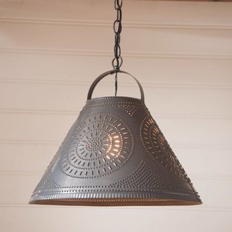 Homestead Shade Light with Chisel in Kettle Black