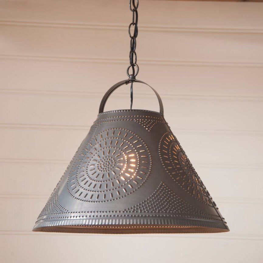 Homestead Shade Light with Chisel in Kettle Black