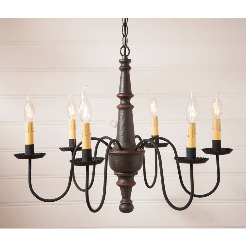 Harrison Wood Chandelier in Americana