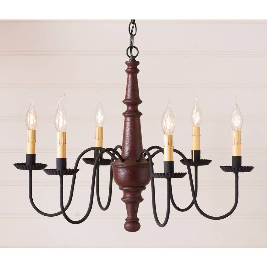 Harrison Wood Chandelier in Americana