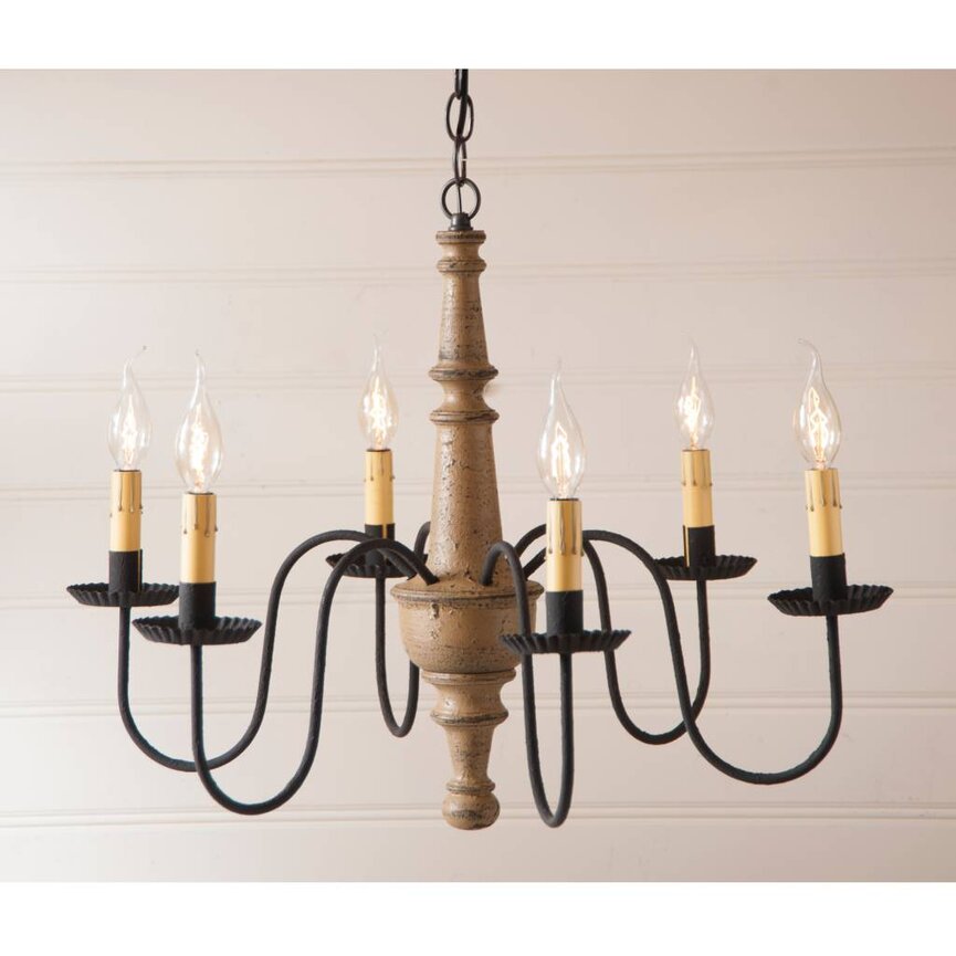 Harrison Wood Chandelier in Americana