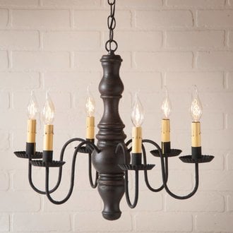 Gettysburg Wood Chandelier in Americana