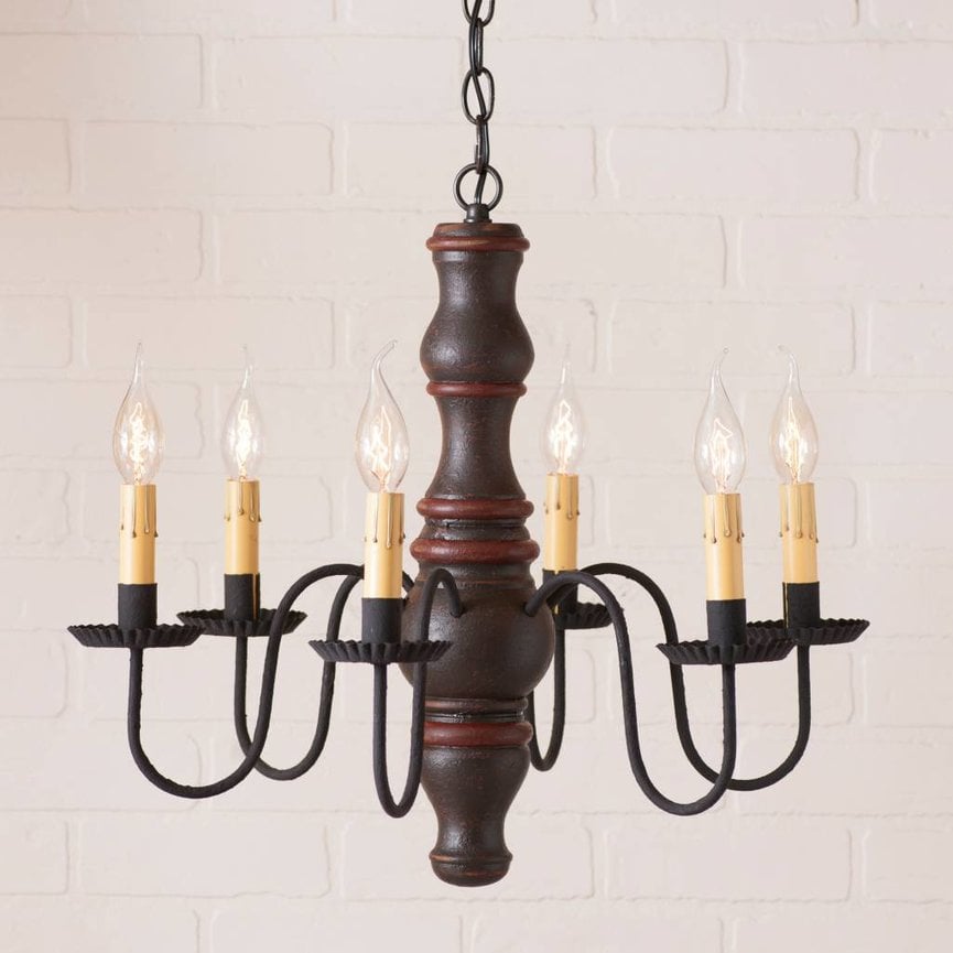 Gettysburg Wood Chandelier in Americana