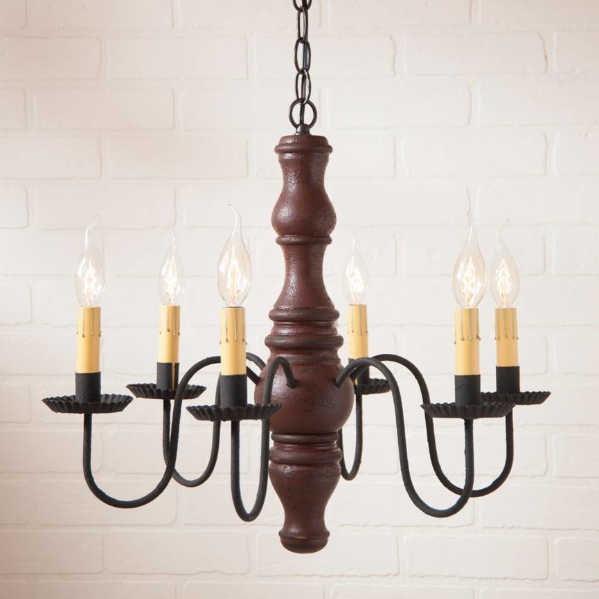 Gettysburg Wood Chandelier in Americana