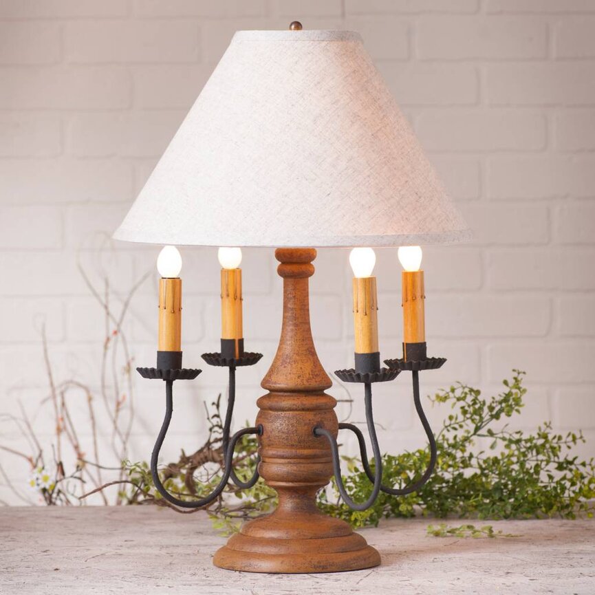 Jamestown Lamp with Ivory Linen Shade