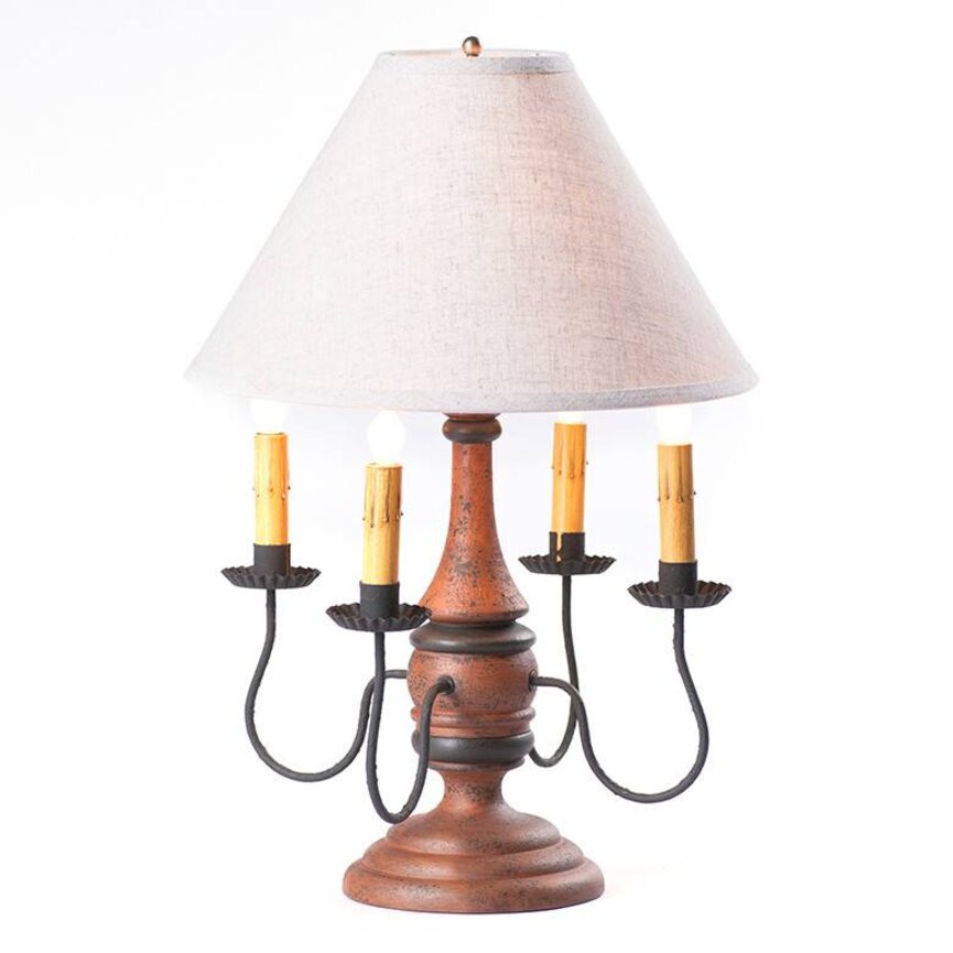Jamestown Lamp with Ivory Linen Shade