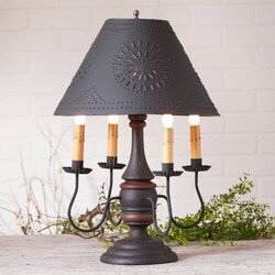 Jamestown Lamp with Textured Black Shade