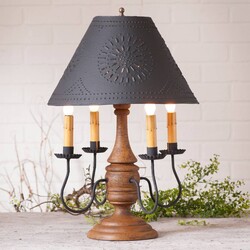 Jamestown Lamp with Textured Black Shade