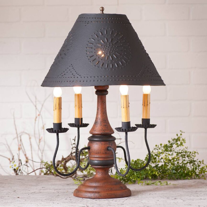 Jamestown Lamp with Textured Black Shade