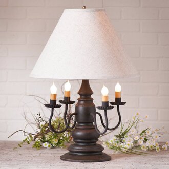 Harrison Lamp with Ivory Linen Shade