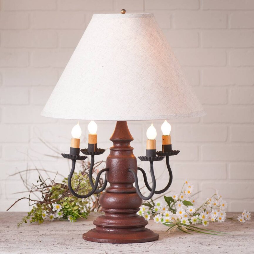 Harrison Lamp with Ivory Linen Shade