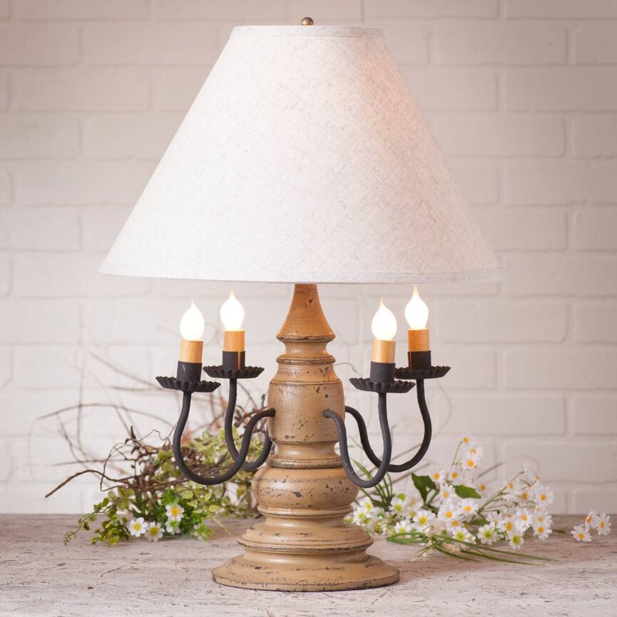 Harrison Lamp with Ivory Linen Shade