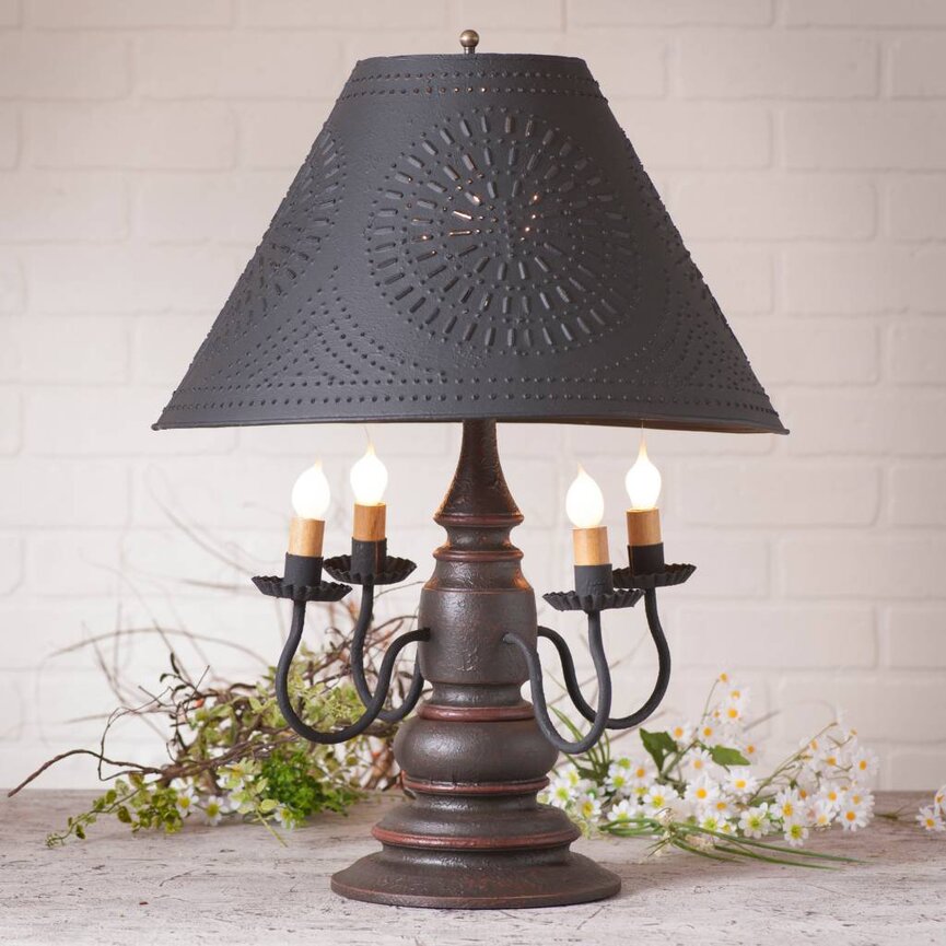 Harrison Lamp with Textured Black Shade