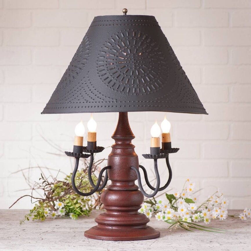 Harrison Lamp with Textured Black Shade