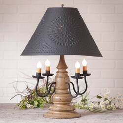 Harrison Lamp with Textured Black Shade