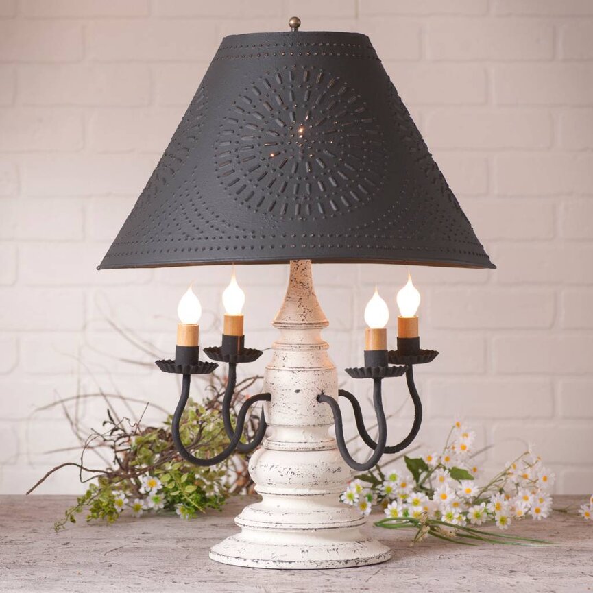 Harrison Lamp with Textured Black Shade