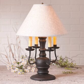 Cedar Creek Lamp with Ivory Linen Shade