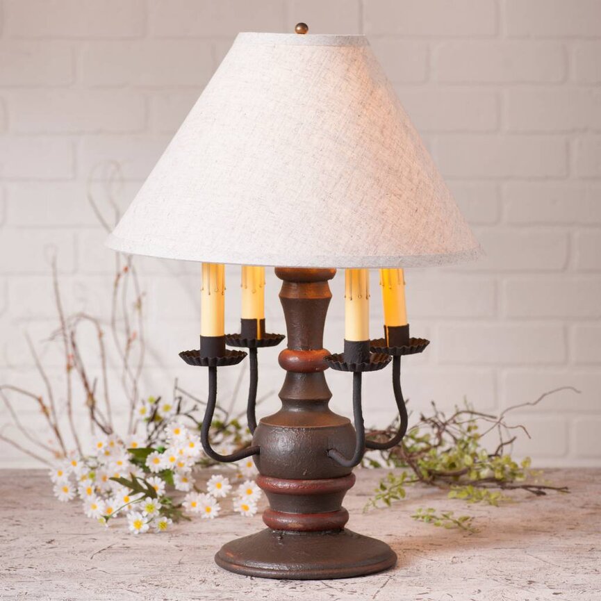 Cedar Creek Lamp with Ivory Linen Shade