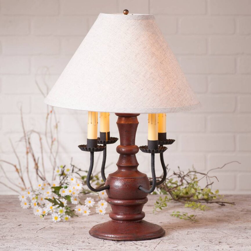 Cedar Creek Lamp with Ivory Linen Shade