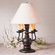 Irvin's Tinware Cedar Creek Lamp with Ivory Linen Shade