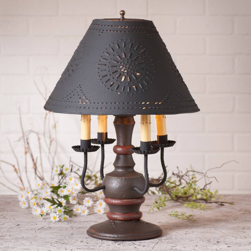 Cedar Creek Lamp with Textured Black Shade