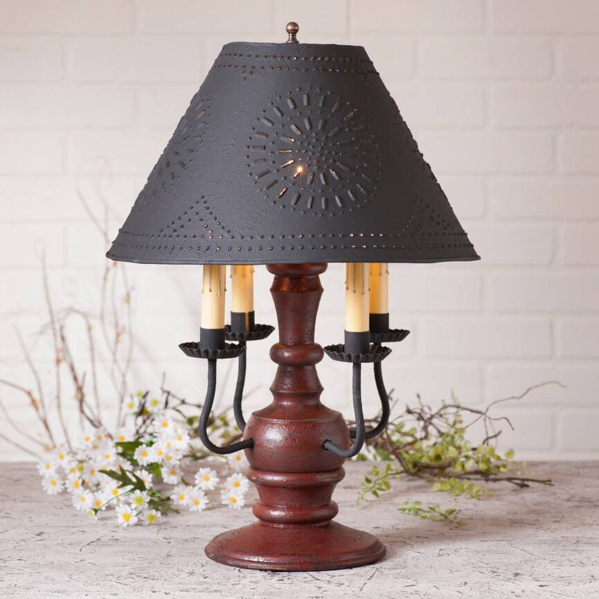 Cedar Creek Lamp with Textured Black Shade