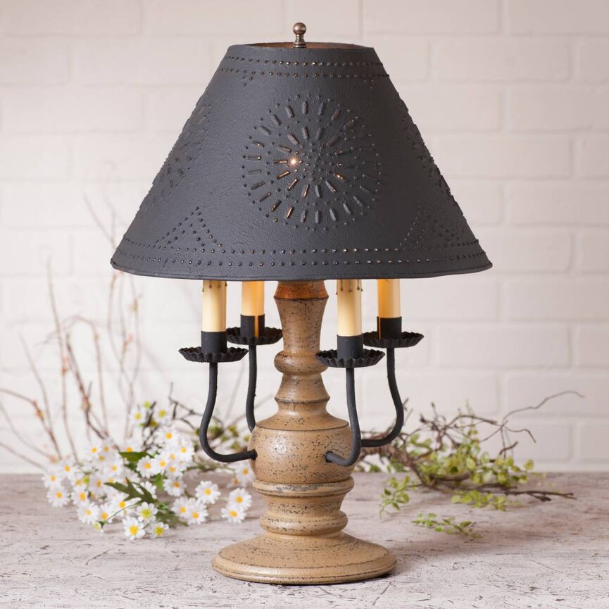 Cedar Creek Lamp with Textured Black Shade