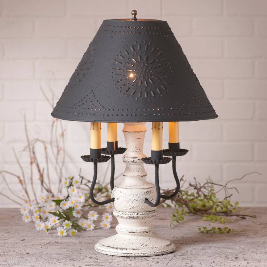 Cedar Creek Lamp with Textured Black Shade