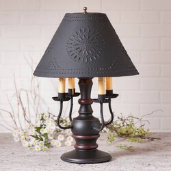 Cedar Creek Lamp with Textured Black Shade