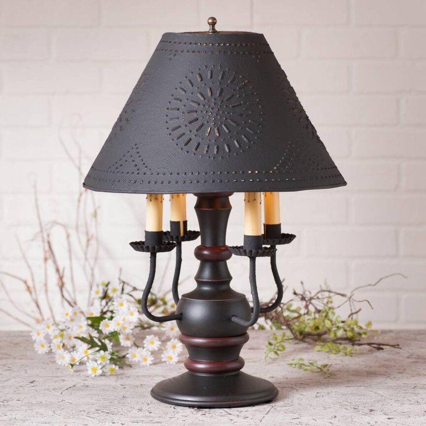 Cedar Creek Lamp with Textured Black Shade