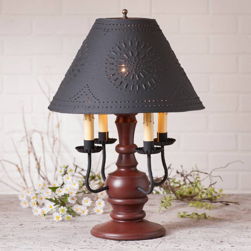 Cedar Creek Lamp with Textured Black Shade