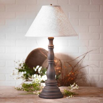 Davenport Lamp with Ivory Linen Shade in Hartford