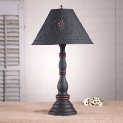 Davenport Lamp with Textured Black Shade in Hartford