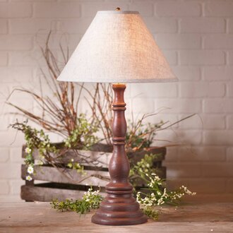 Davenport Lamp with Ivory Linen Shade in Americana