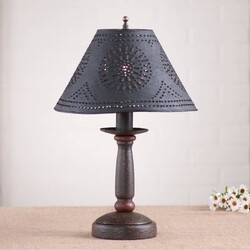 Butcher Lamp with Textured Black Shade