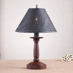 Butcher Lamp with Textured Black Shade