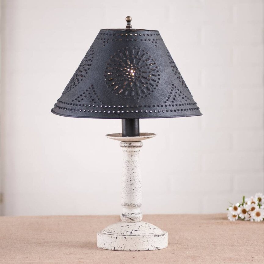 Butcher Lamp with Textured Black Shade