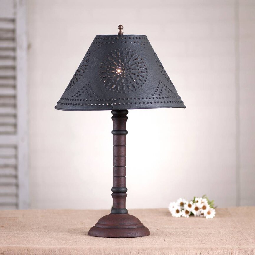 Gatlin Lamp with Textured Black Shade