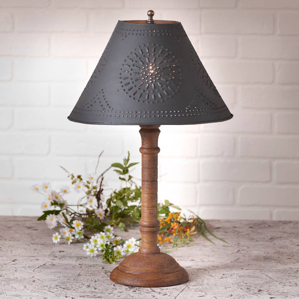 Irvin's Tinware Gatlin Lamp with Textured Black Shade Brand: Irvin's Tinware