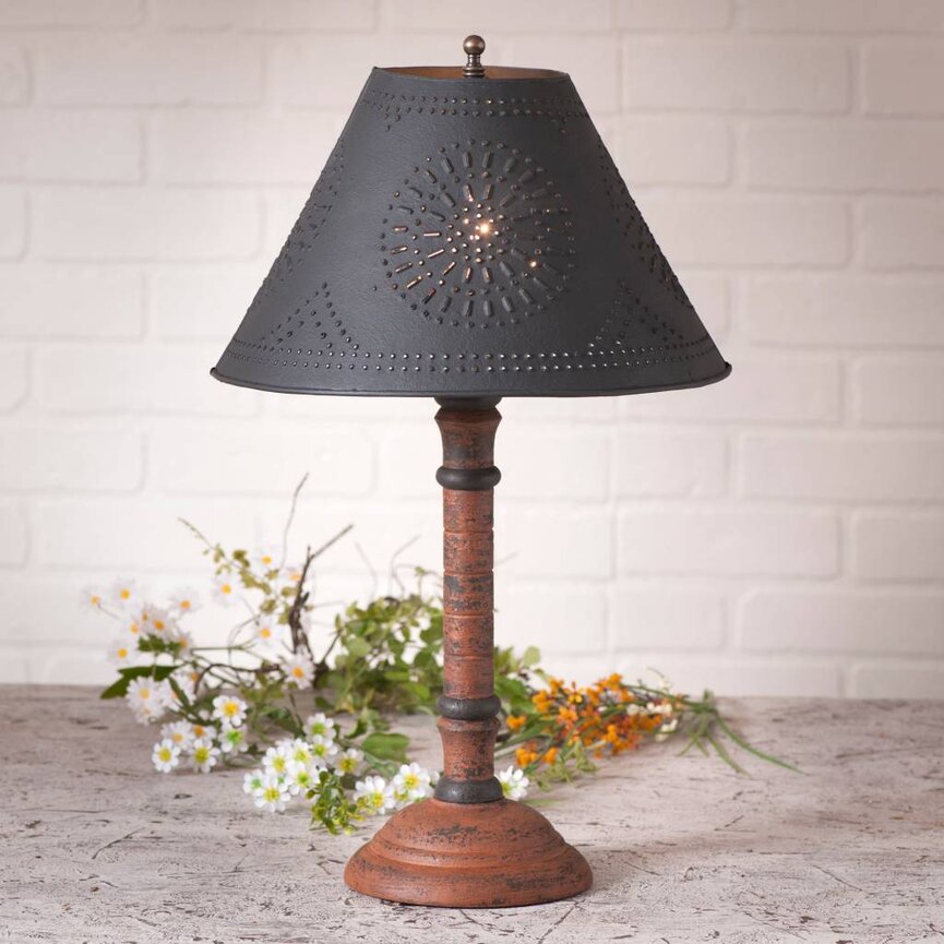 Gatlin Lamp with Textured Black Shade