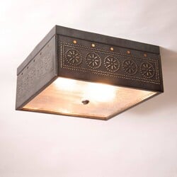 Square Ceiling Light with Chisel