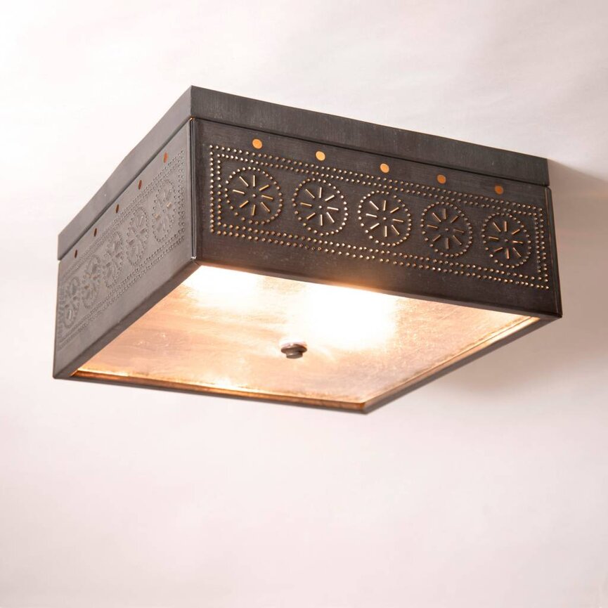 Square Ceiling Light with Chisel