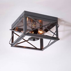 Double Ceiling Light with Folded Bars