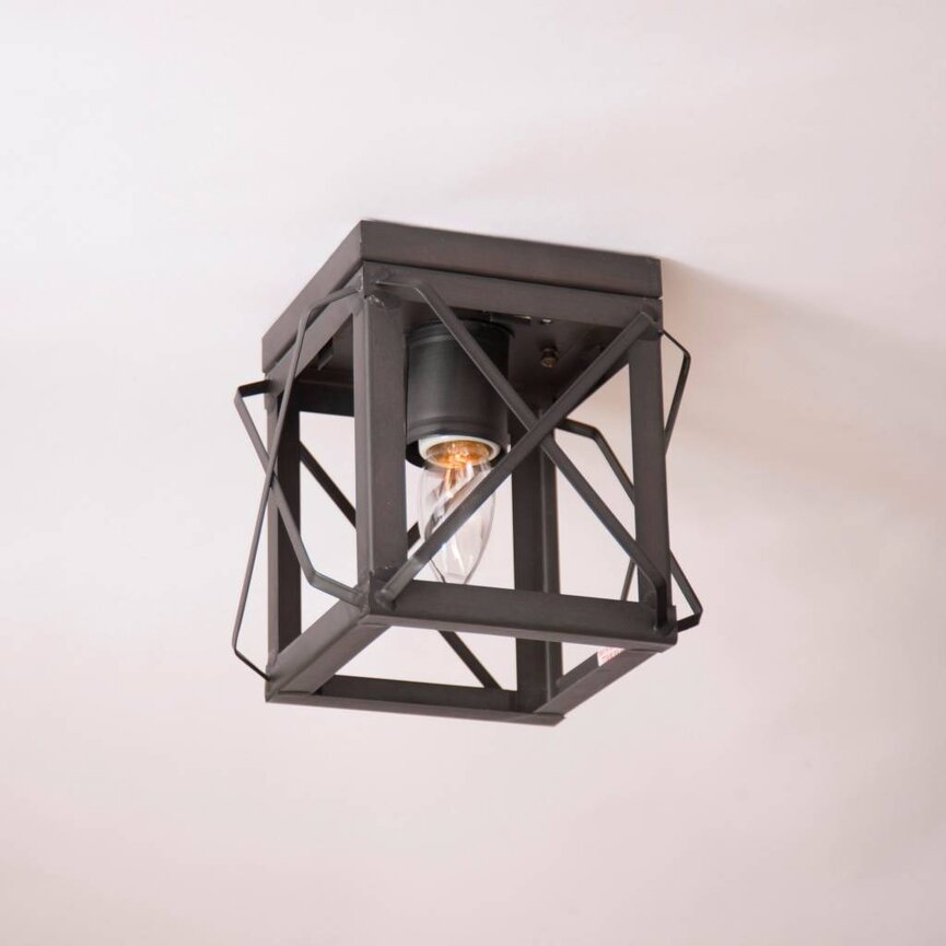 Single Ceiling Light with Folded Bars
