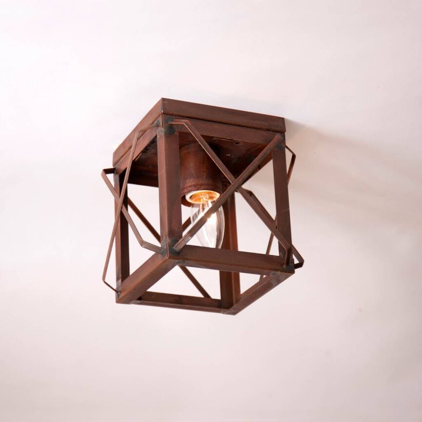 Single Ceiling Light with Folded Bars