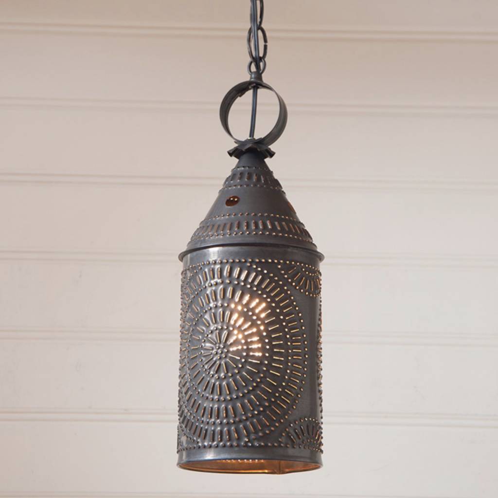 Punched Tin Hanging Lantern Primitive Lighting Nana S