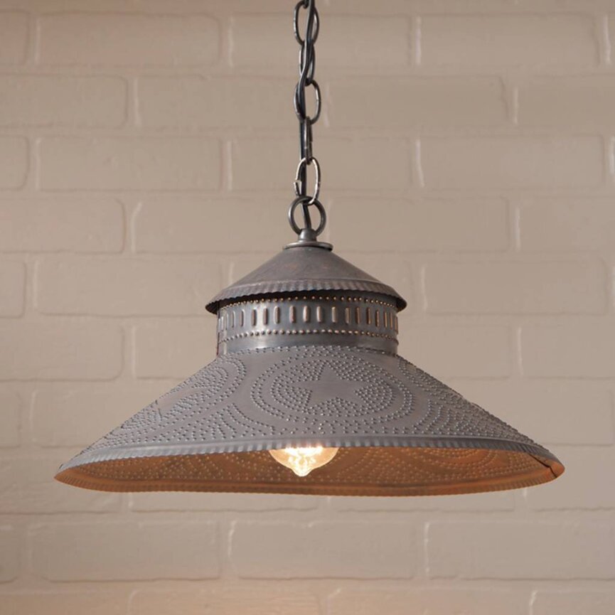 Shopkeeper Shade Light with Regular Star in Kettle Black