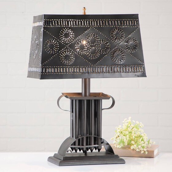 Rectangular Candle Mold Lamp with Shade