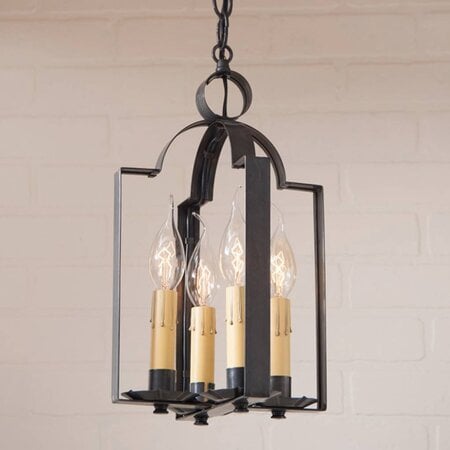 Four Light Saddle Light in Kettle Black